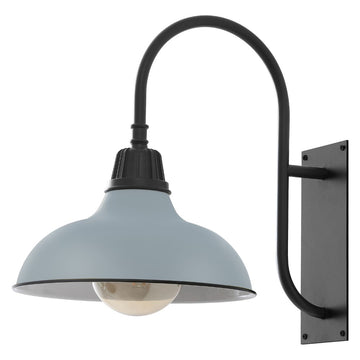 Stanley 12.25" Farmhouse Industrial Indoor/Outdoor Iron LED Gooseneck Arm Outdoor Sconce